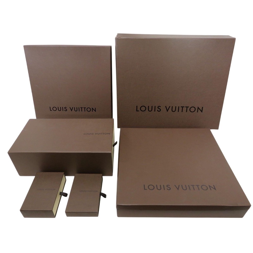 Authentic Louis Vuitton Brown Magnetic Drawer Gift Boxes Lot of 5 – Various Size